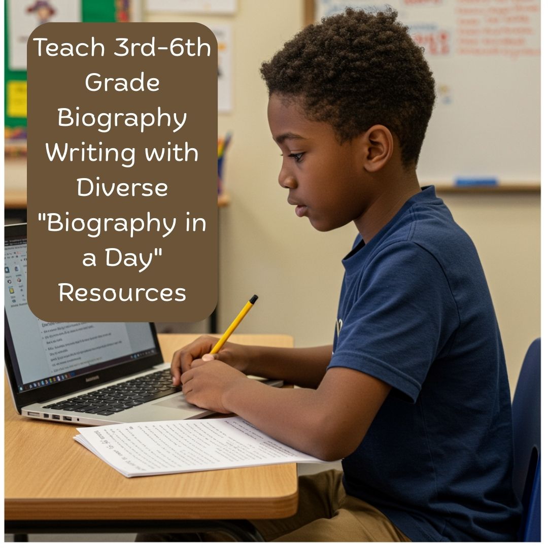 Teach 3rd-6th Grade Biography Writing with Diverse "Biography in a Day" Resources
