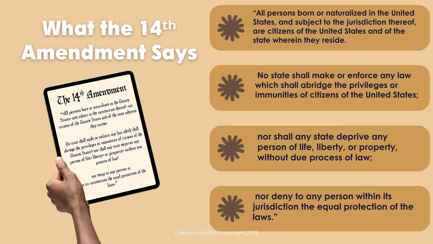 What the 14th amendment says