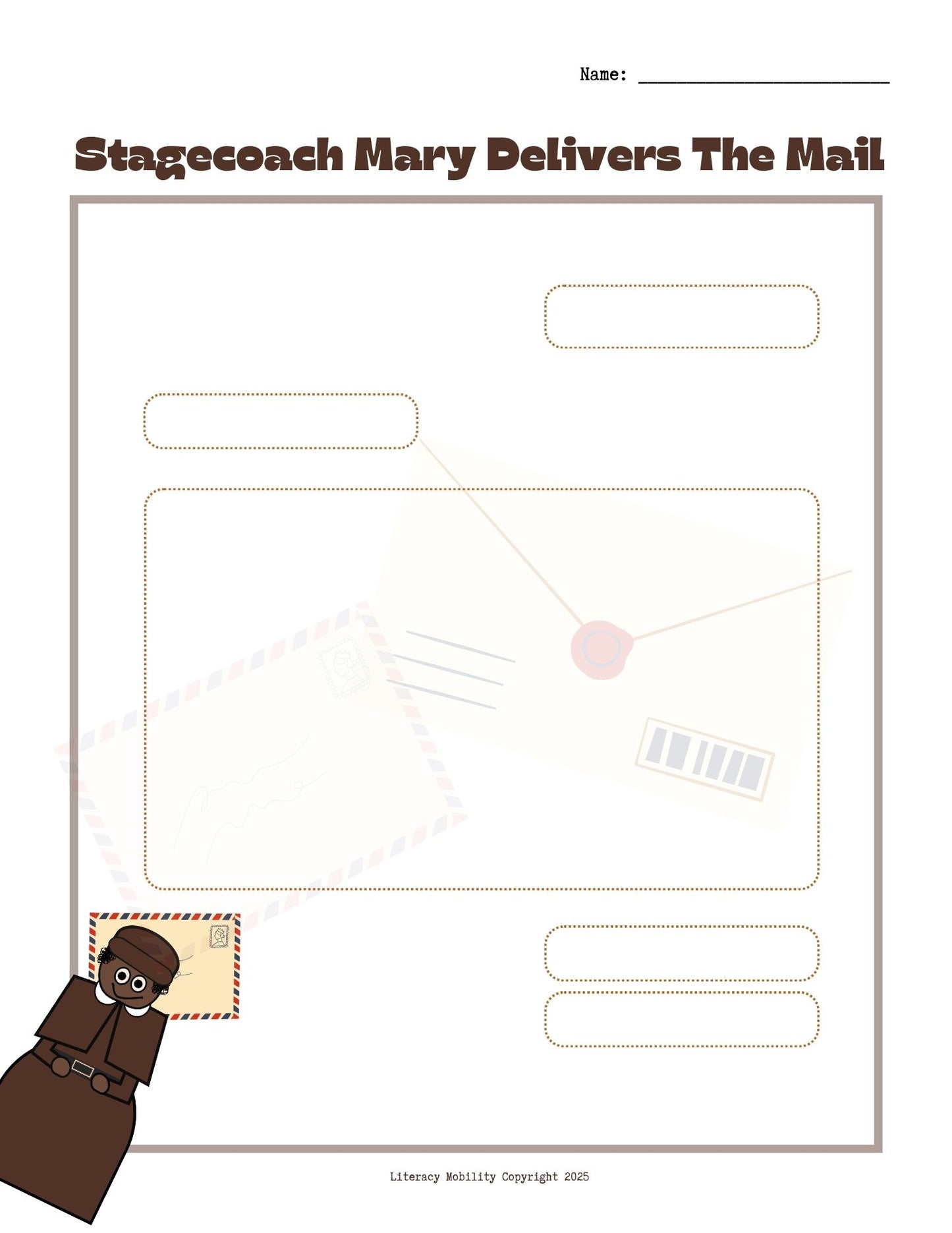 Stagecoach Mary Delivers the Mail Friendly Letter Template