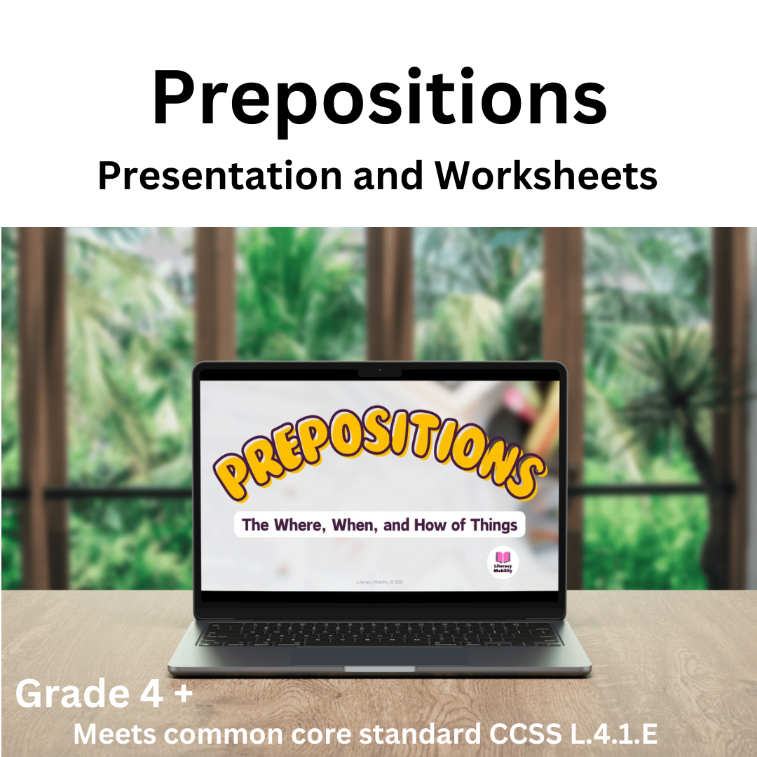 Prepositions PowerPoint and worksheets thumbnail