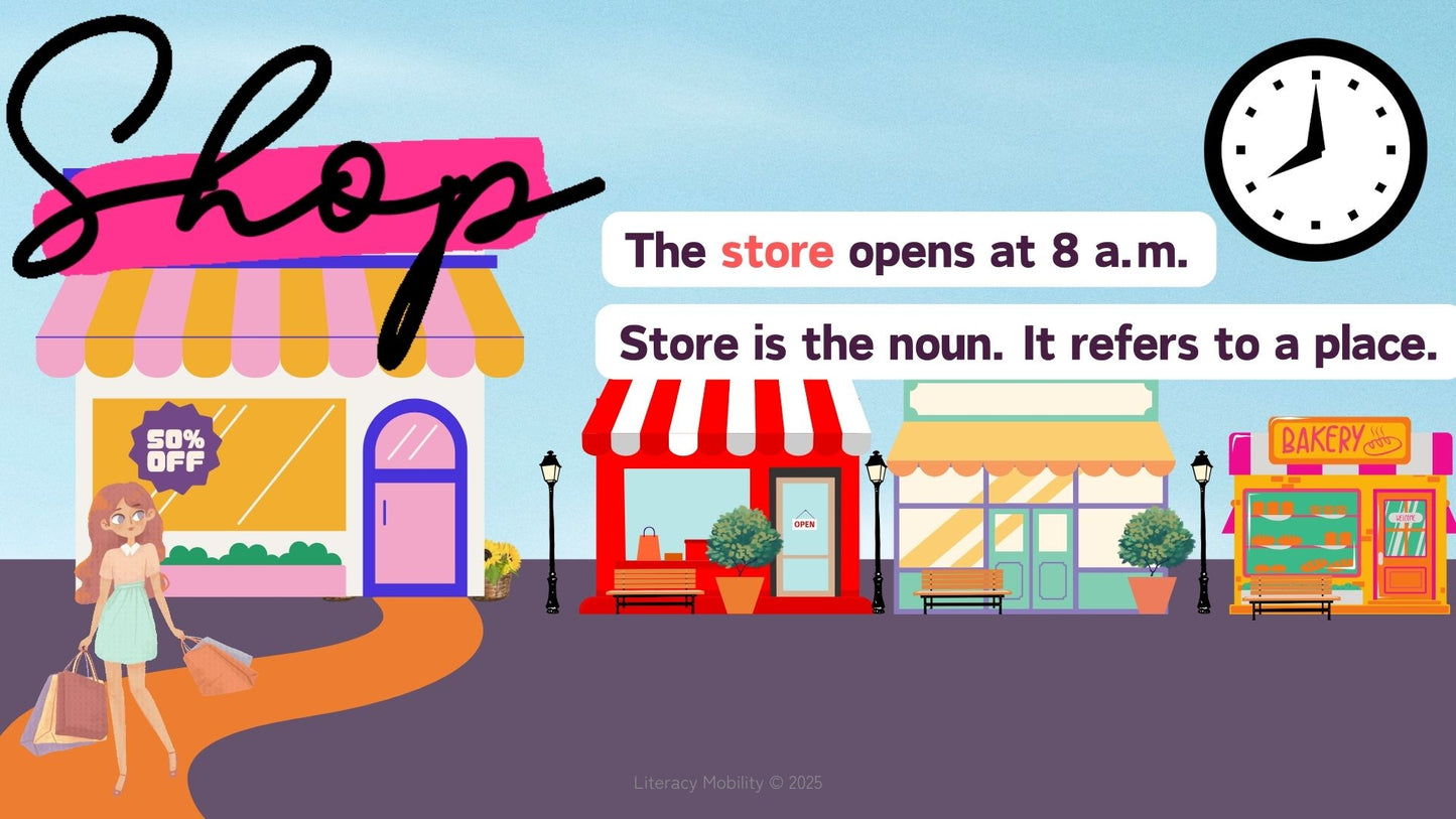 Regular nouns in first grade nouns by literacy mobility