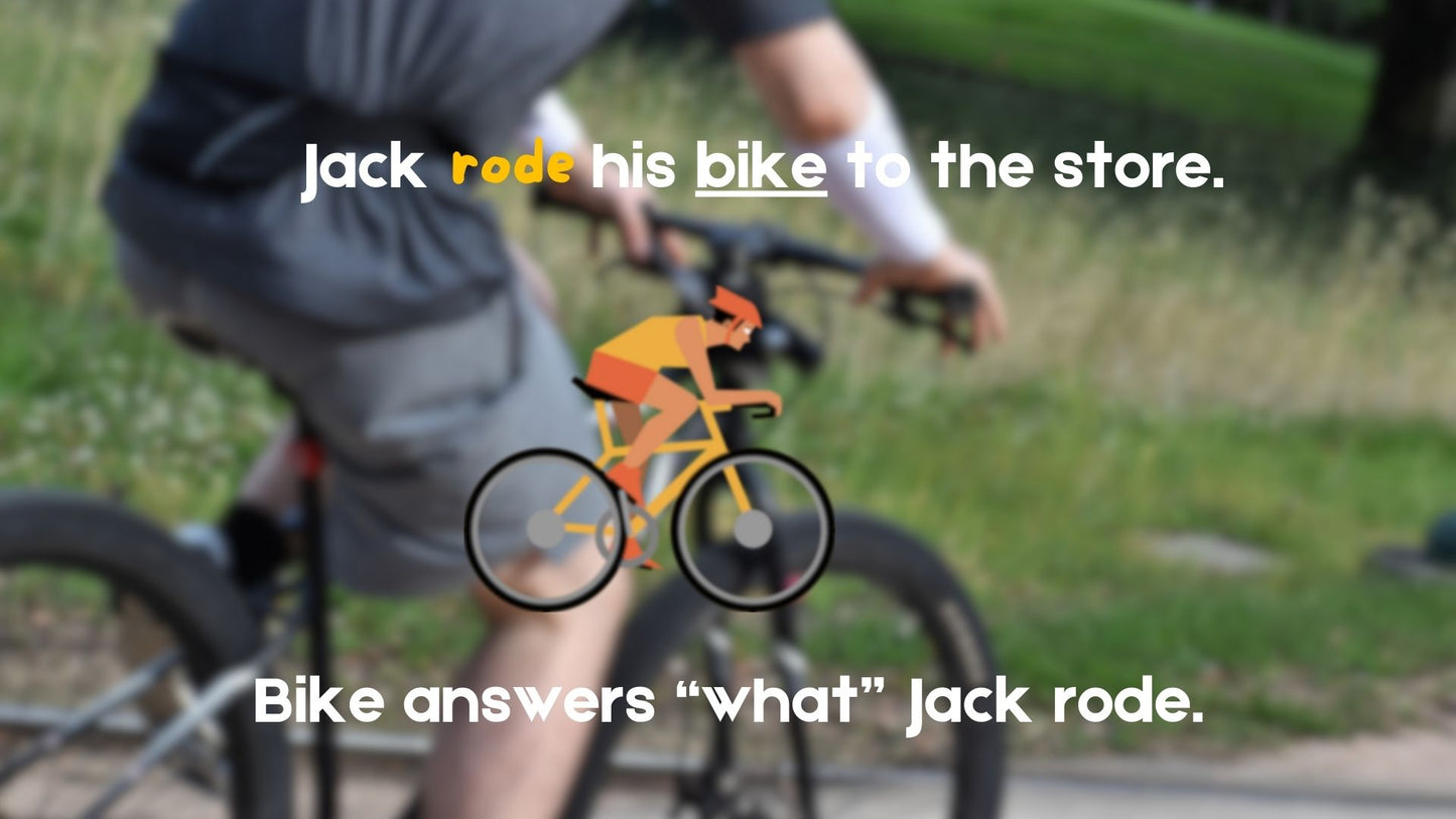 Transitive and Intransitive Verbs PowerPoint and Worksheets. Jack rode his bike to the store.