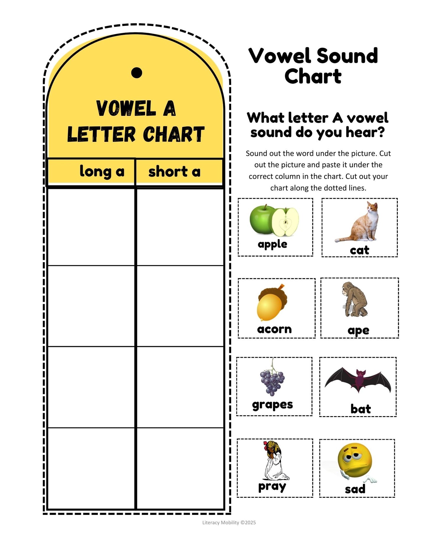 long and short vowel a sound