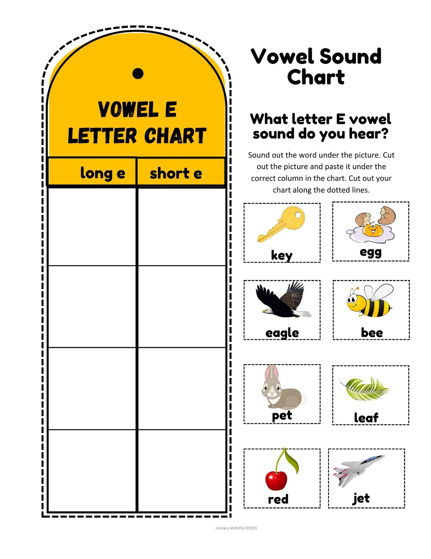 long and short vowel e sound