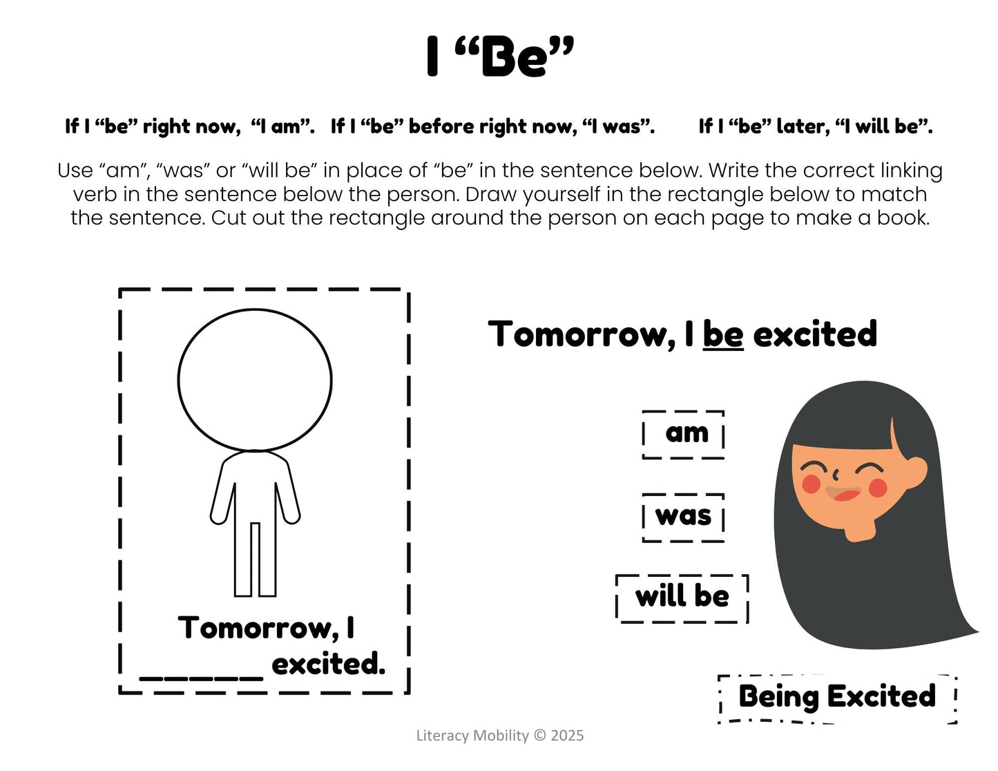 Will be linking verbs for being excited