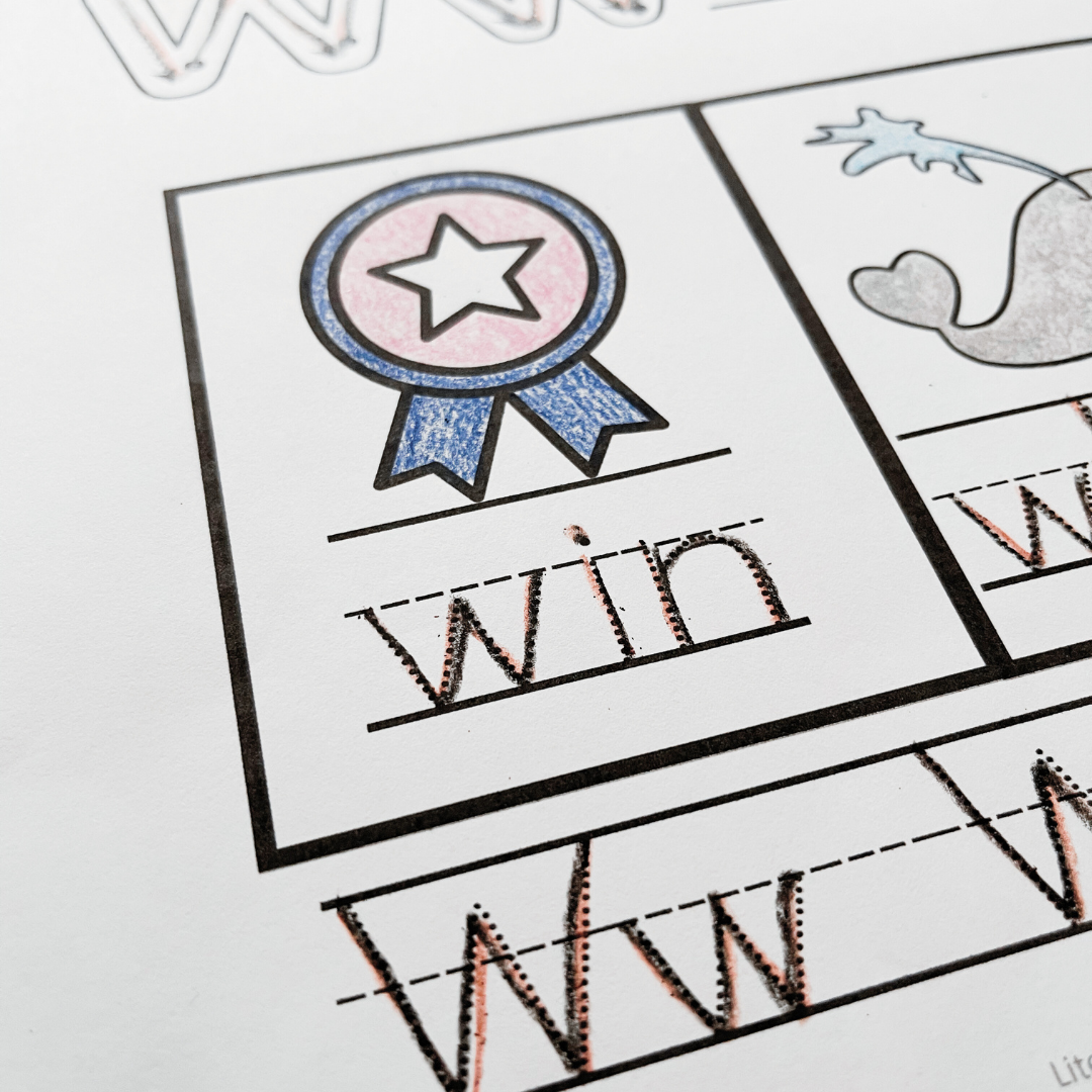 letter w preschool kindergarten handwriting w is for win and whale worksheet