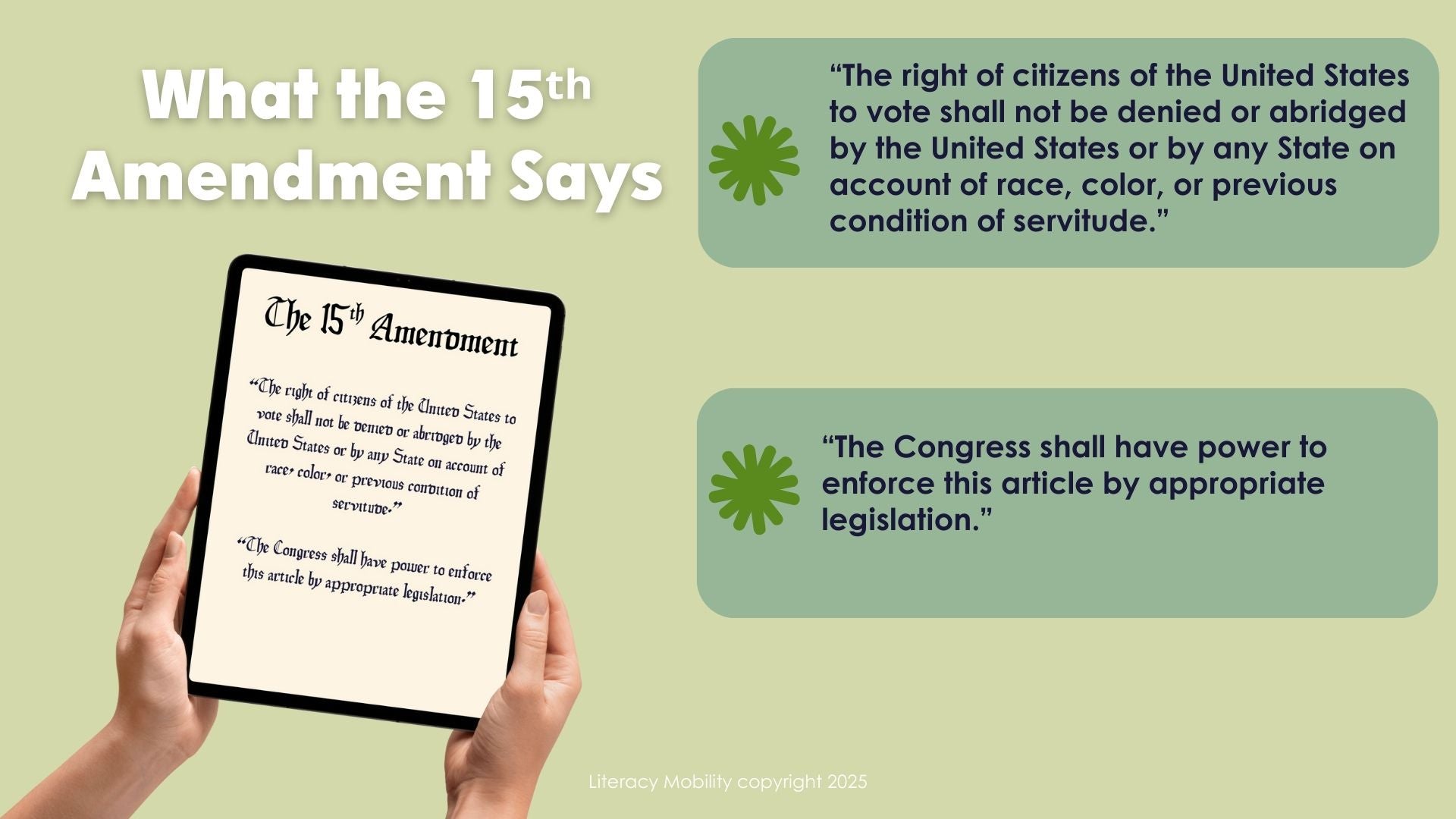 What the 14th amendment says