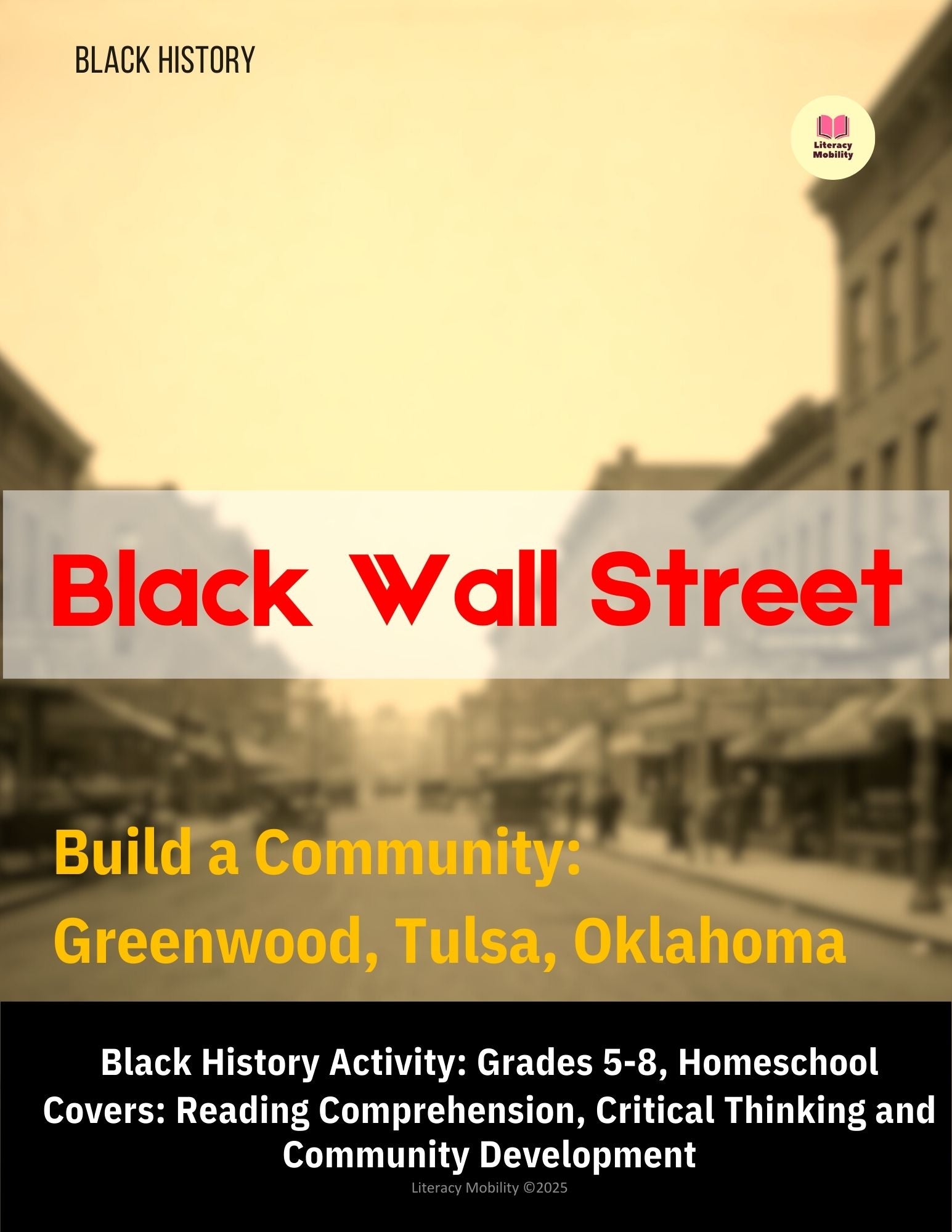 Black Wall Street Greenwood in Tulsa Oklahoma title page