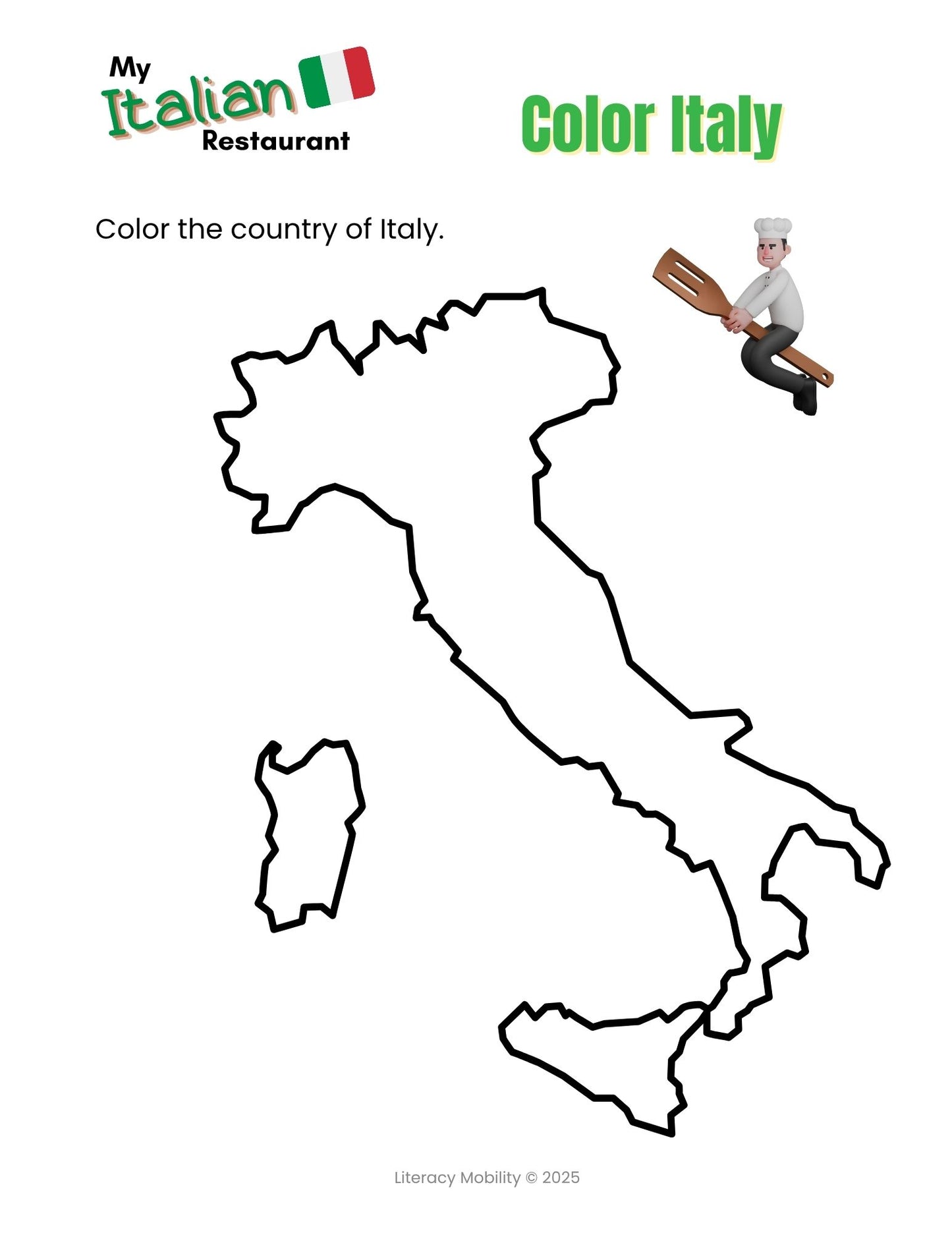 My Italian Restaurant Preschool Lesson Plans: Hands-On Math, Literacy & Dramatic Play Activity Pack for Early Learners