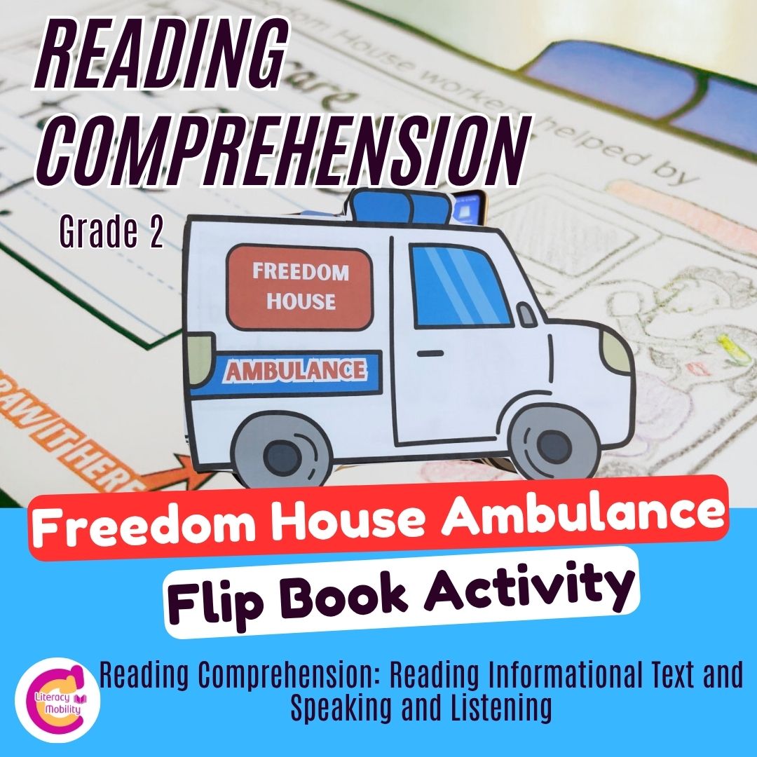 Freedom house, reading comprehension, flipbook activity