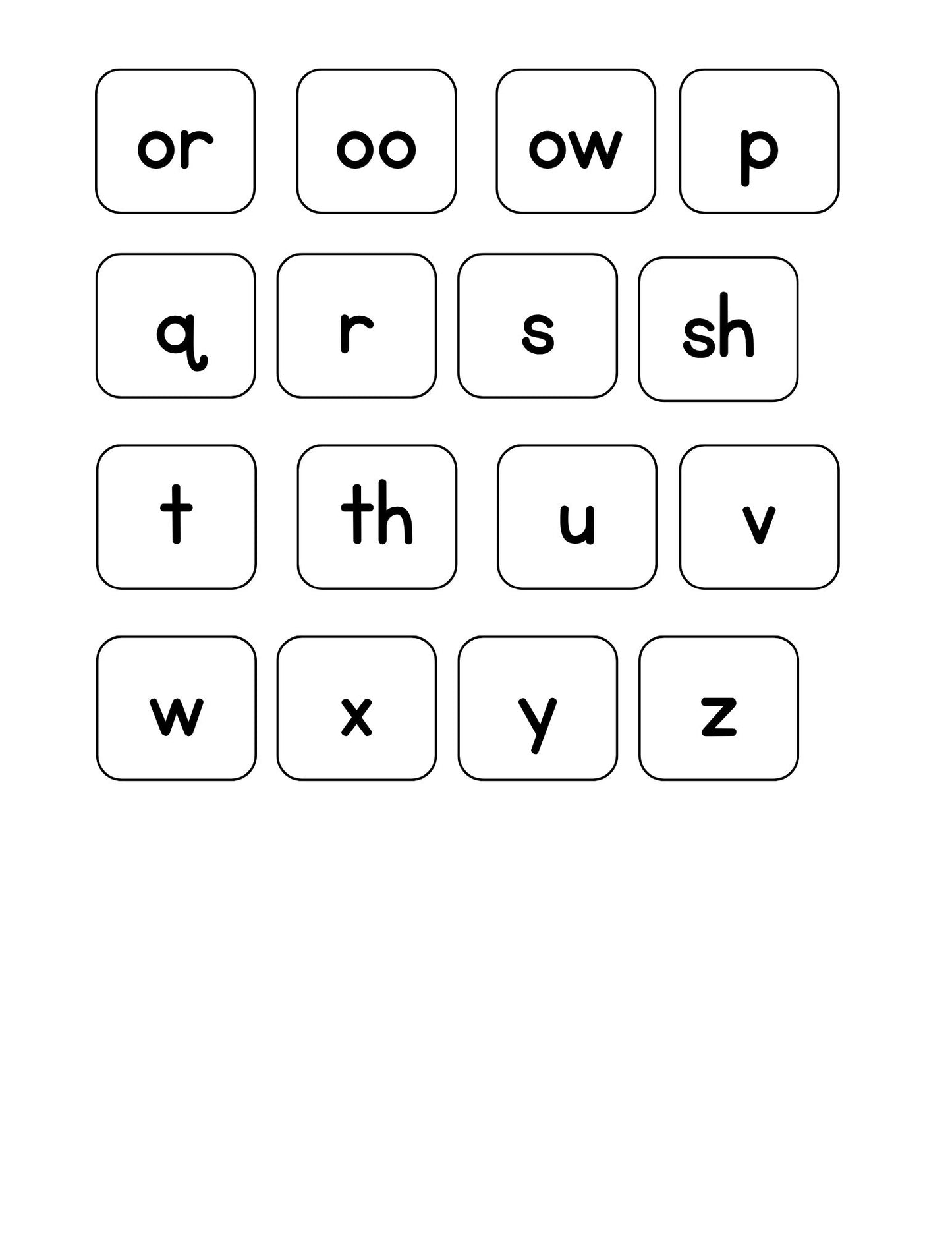 Alphabet tiles on a white background