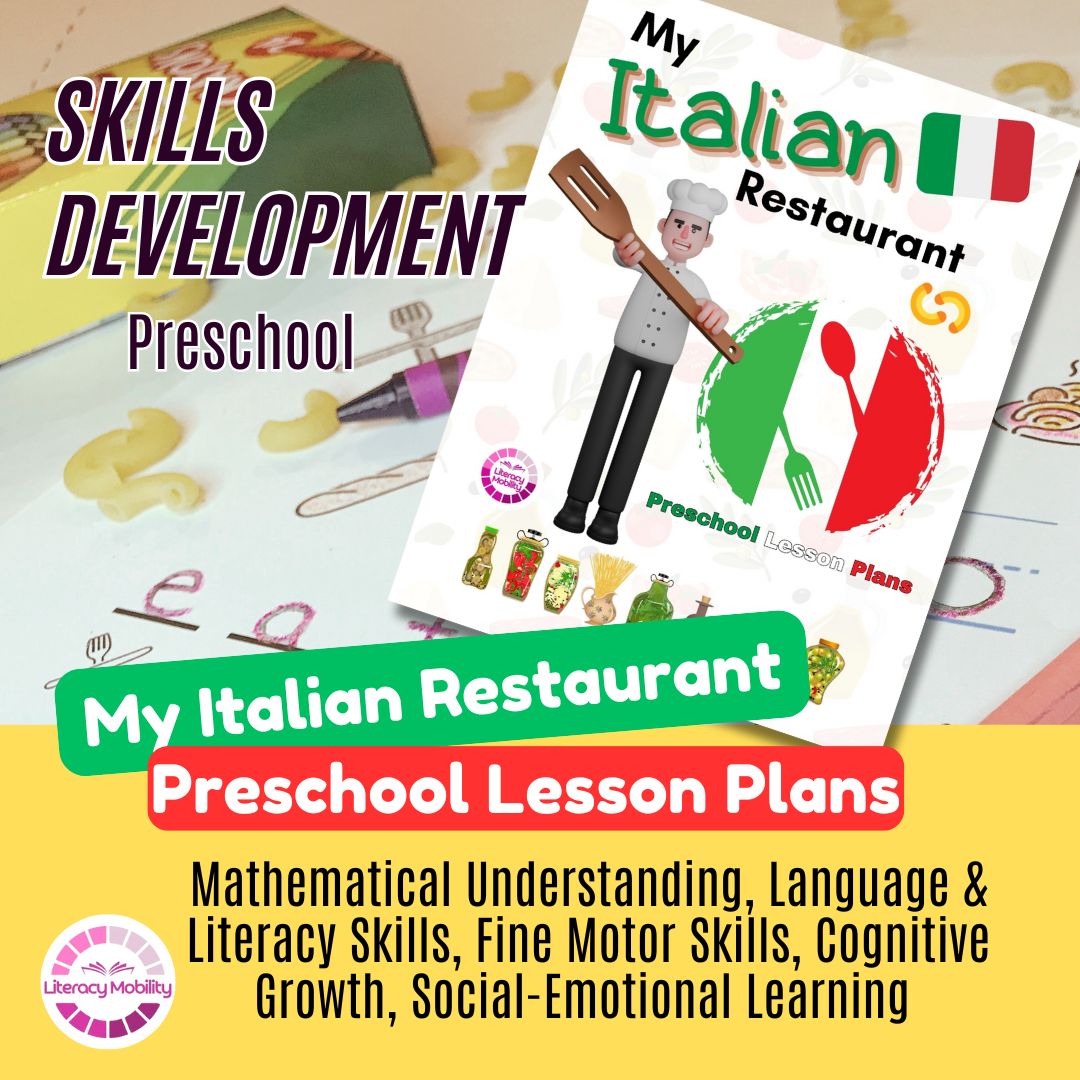 My Italian Restaurant Preschool Lesson Plans: Hands-On Math, Literacy & Dramatic Play Activity Pack for Early Learners
