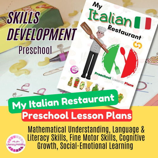 My Italian Restaurant Preschool Lesson Plans: Hands-On Math, Literacy & Dramatic Play Activity Pack for Early Learners
