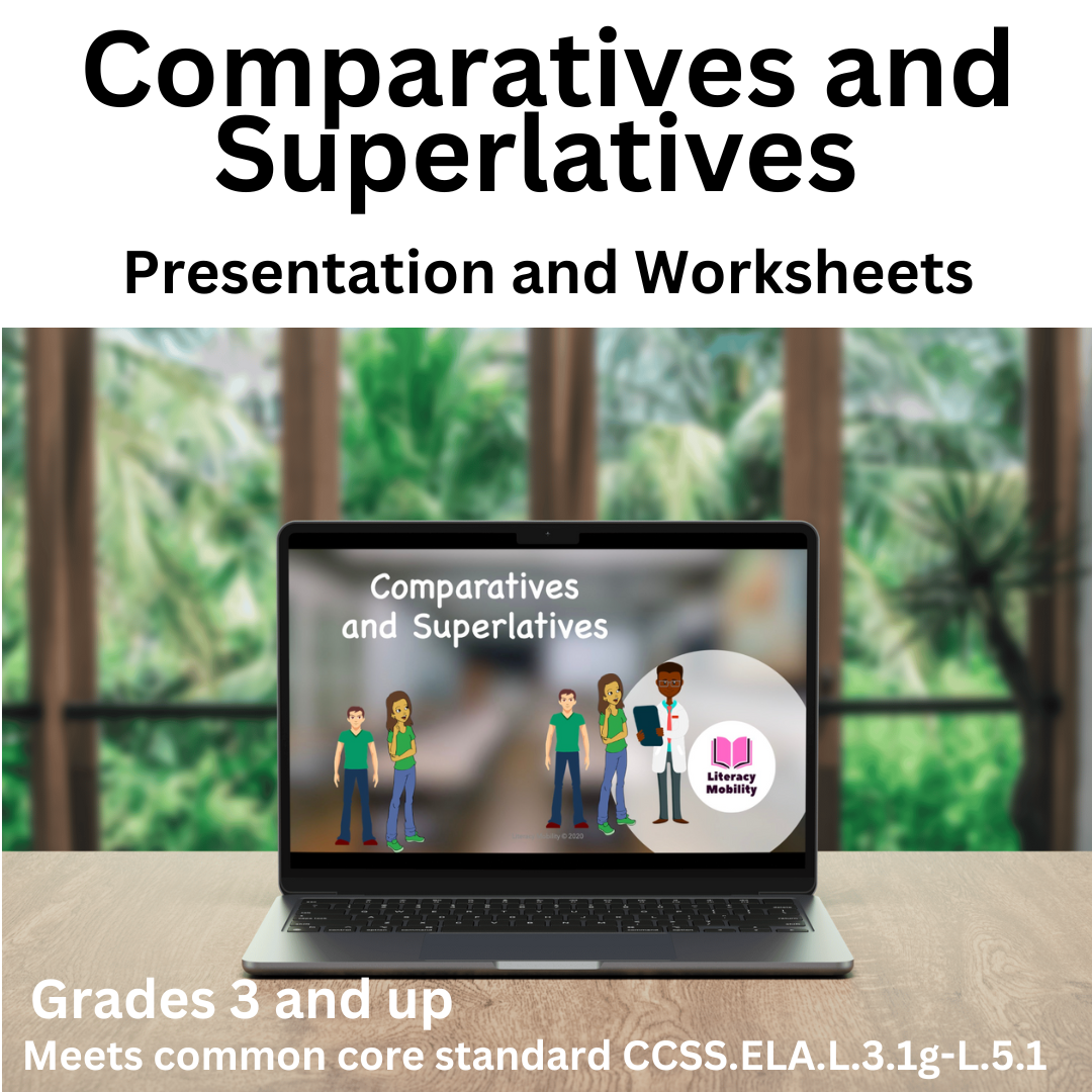 Comparatives and Superlatives PowerPoint and Worksheet Superlatives website thumbnail