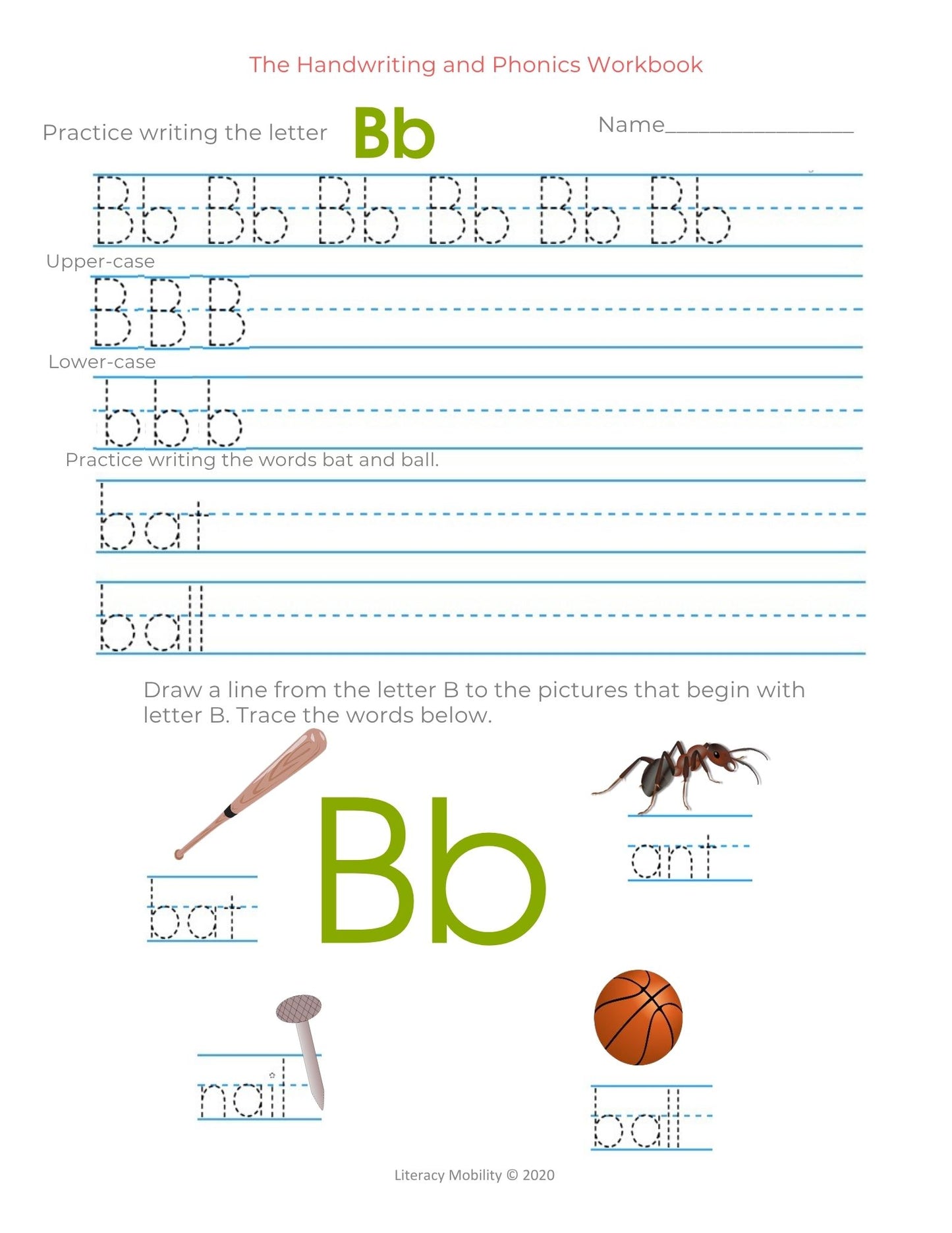 Comprehensive Phonics & Handwriting Workbook: Mastering the Alphabet (Preschool & Kindergarten Readiness)