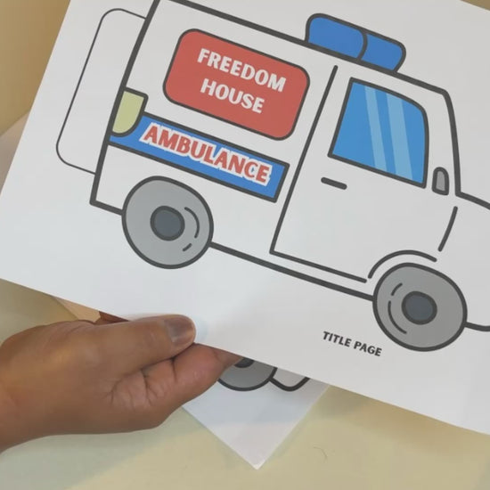 Preview video for freedom house ambulance second grade reading comprehension flip book