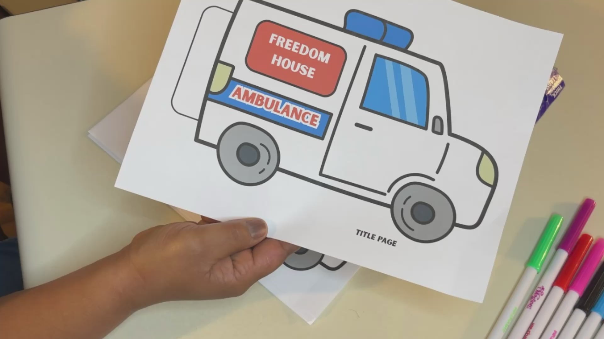 Preview video for freedom house ambulance second grade reading comprehension flip book