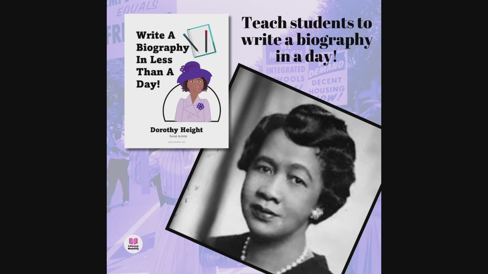 Preview Video for biography writing exercise featuring Dorothy Height